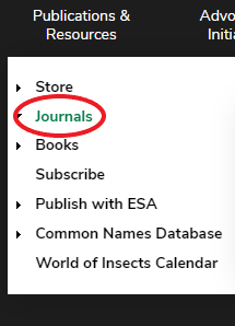 journals menu