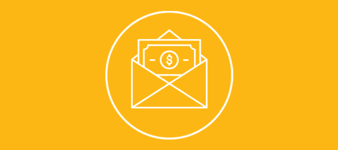 Saffron Tile with Bill Icon